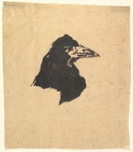 Ontwerp voor de poster en omslag voor De Raaf van Edgar Allan Poe
