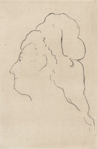 Eva Gonzales, profiel naar links gedraaid, 1870