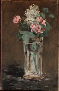 Bloemen in een kristallen vaas