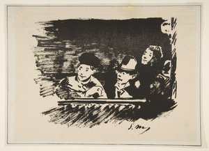 In de bovenste galerij Au Paradis, 1877 door Édouard Manet