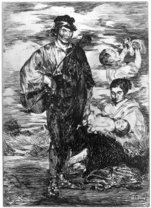 Les Gitanos, De Zigeuners, ca. 1850-1880, 1924 door Édouard Manet