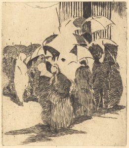 Rij voor de slagerij (Queue devant la boucherie) door Édouard Manet