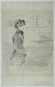 Manet - Annabel Lee bij de zee, circa 1881 door Édouard Manet
