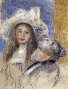 Portret van Berthe Morisot (1841-1895) en zijn dochter (Julie Manet) door Édouard Manet