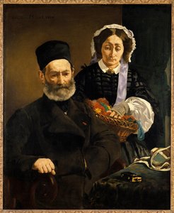 Portretten van Monsieur en Madame Auguste Manet, ouders van de kunstenaar door Édouard Manet