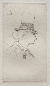 Profielportret van Charles Baudelaire door Édouard Manet