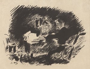Onder de lamp, uit Stéphane Mallarmés vertaling van Edgar Allan Poe