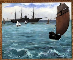 Het Amerikaanse schip Kearsarge heeft Boulogne sur mer door Édouard Manet