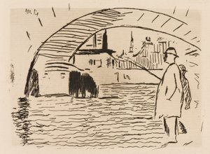 De boog van de brug, plaat 6 uit Le Fleuve