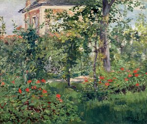 De tuin in Bellevue, 1880 door Édouard Manet