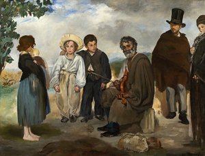 De oude muzikant door Édouard Manet
