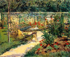 De tuin van de schilder door Édouard Manet