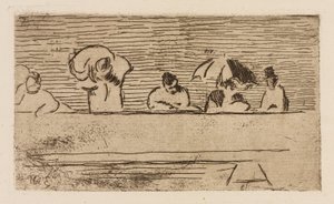 De borstwering van de brug, plaat 5 uit Le Fleuve door Édouard Manet