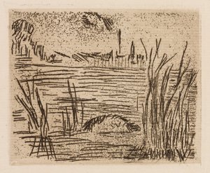 De rivier in de vlakte, plaat 4 uit Le Fleuve door Édouard Manet
