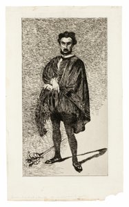 De Tragische Acteur (Rouvière in de rol van Hamlet) door Édouard Manet