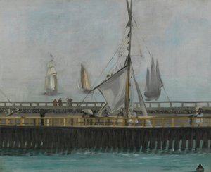 De pier van Boulogne-sur-Mer door Édouard Manet