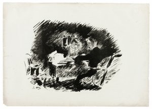 Onder de lamp ("Er was eens een sombere middernacht..."), uit De raaf (Le Corbeau)