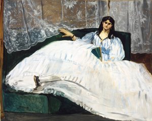 Vrouw met een waaier door Édouard Manet