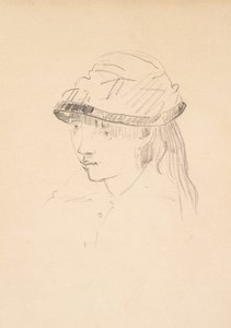Jong meisje met ronde hoed, 1878-79 door Édouard Manet