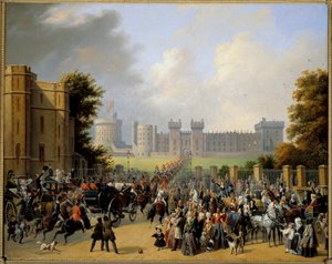 Aankomst van Lodewijk Filips I (1773-1850) bij het Kasteel van Windsor 8/10/1844