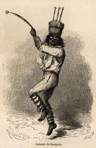 Een danser in Sarayacu (Peru) door Edouard Riou