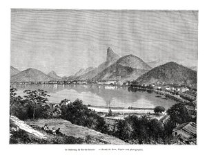 Een buitenwijk van Rio de Janeiro, Brazilië, 19e eeuw door Edouard Riou