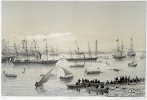 Intocht van de Soeverein in het Suezkanaal bij Port Said in 