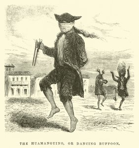 De Huamanguino, of Dansende Nar door Edouard Riou