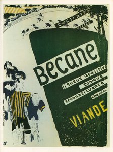 Edouard Vuillard: Becane - aperitief-tonische likeur ... (litho) door Edouard Vuillard