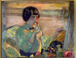 Franse komiek Marthe Mellot (1870-1947) met make-up, 20e eeuw door Edouard Vuillard