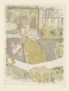 Tuin voor de studio door Edouard Vuillard