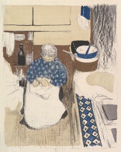 La Cuisinière, uit de serie Paysages et Intérieurs door Edouard Vuillard