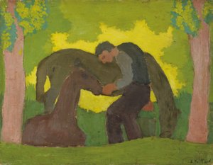 Man met twee paarden, 1890
