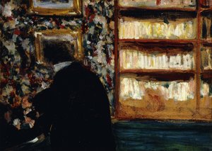 Monsieur Natanson in de bibliotheek door Edouard Vuillard