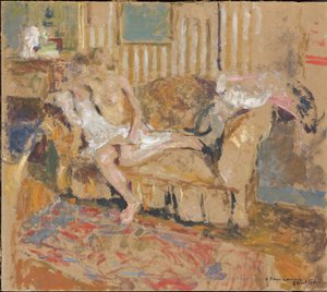Naakt in de gestreepte salon, c. 1905