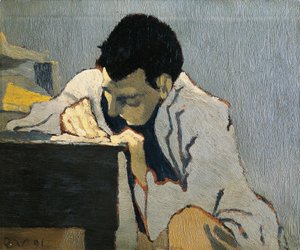 Portret van Aurelien Lugne-Poe door Edouard Vuillard