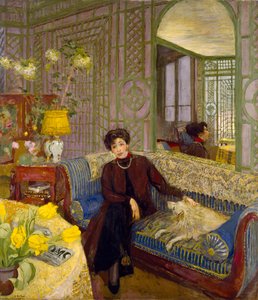 Portret van Marcelle Aron, vrouw van Tristan Bernard (1866-1947) 1914 door Edouard Vuillard