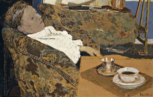 De Moeder van de Kunstenaar Liggend, ca. 1897 door Edouard Vuillard