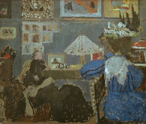 De vrouw in blauw, 1890 door Edouard Vuillard