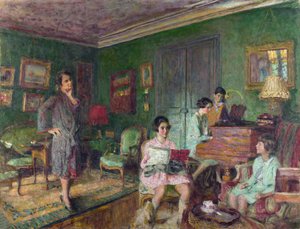 Madame Andre Wormser en haar kinderen door Edouard Vuillard