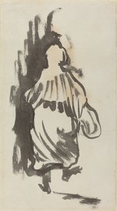 Wandelende figuur van achteren gezien, ca. 1894 door Edouard Vuillard
