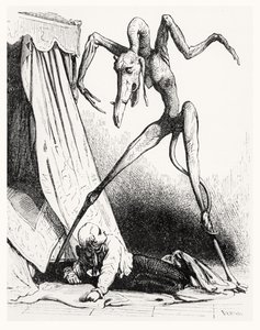Illustratie voor Le Diable Amoureux, 1845 door Edouard de Beaumont