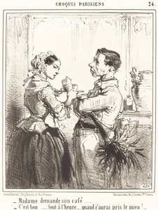 Mevrouw vraagt om haar koffie