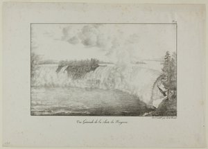 Uitzicht op de Niagara watervallen door Edouard de Montule