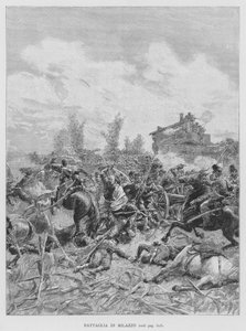 Slag bij Milazzo (gravure) door Edouardo Matania