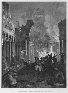 De Brand van de Basiliek van Sint-Paulus