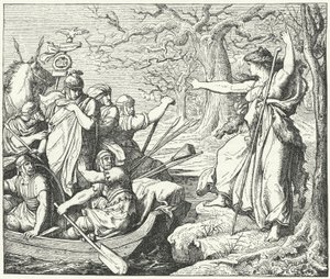 De Romeinse generaal Nero Claudius Drusus aan de rivier de Elbe, 9 v.Chr.