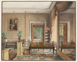 De studie van prins Karl van Pruisen door Eduard Gaertner