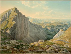 De Grote Höllstein met Uitzicht op Mariazell door Eduard Gurk