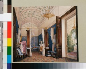 Interieurs van het Winterpaleis: De kleedkamer van Keizerin Alexandra Fjodorovna door Eduard Hau
